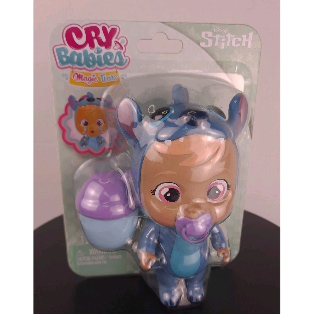 Cry Babies Magic Tears STITCH Lilo & Stitch 4.5" Mini Doll & 2 Accessories